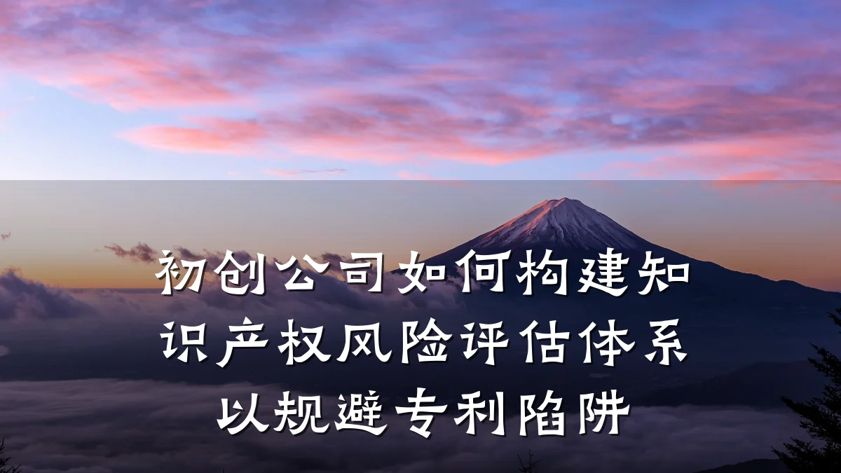 初创公司如何构建知识产权风险评估体系以规避专利陷阱