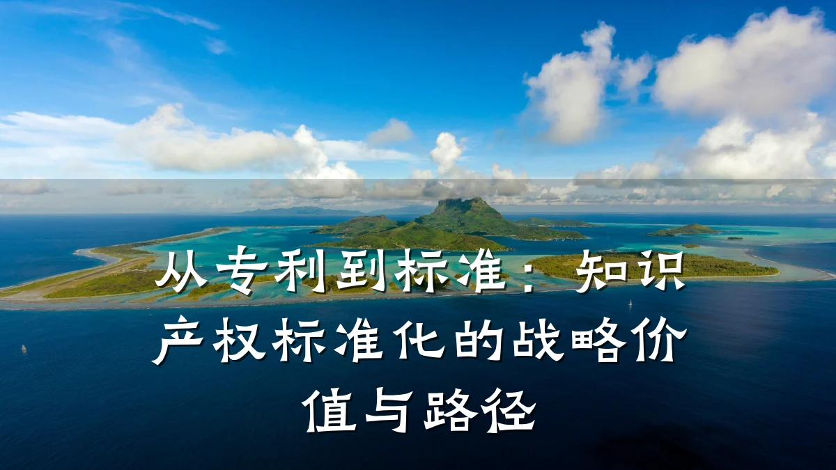 从专利到标准：知识产权标准化的战略价值与路径