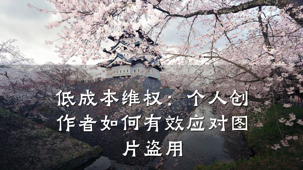 低成本维权：个人创作者如何有效应对图片盗用