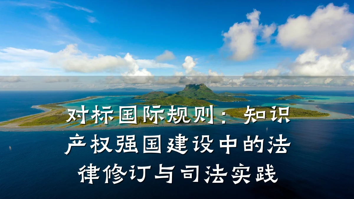 对标国际规则：知识产权强国建设中的法律修订与司法实践