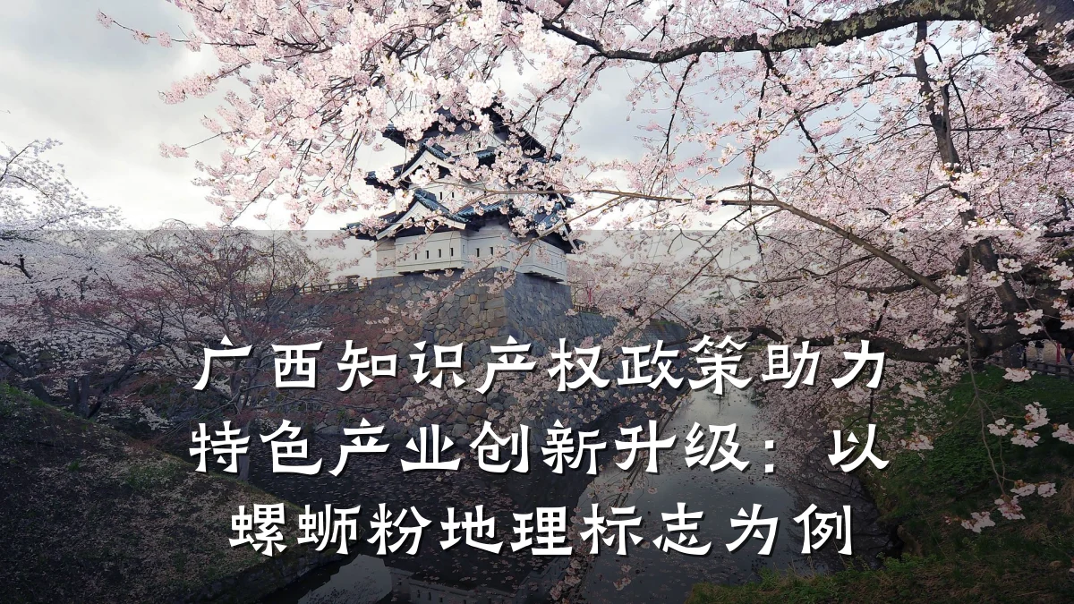 广西知识产权政策助力特色产业创新升级：以螺蛳粉地理标志为例