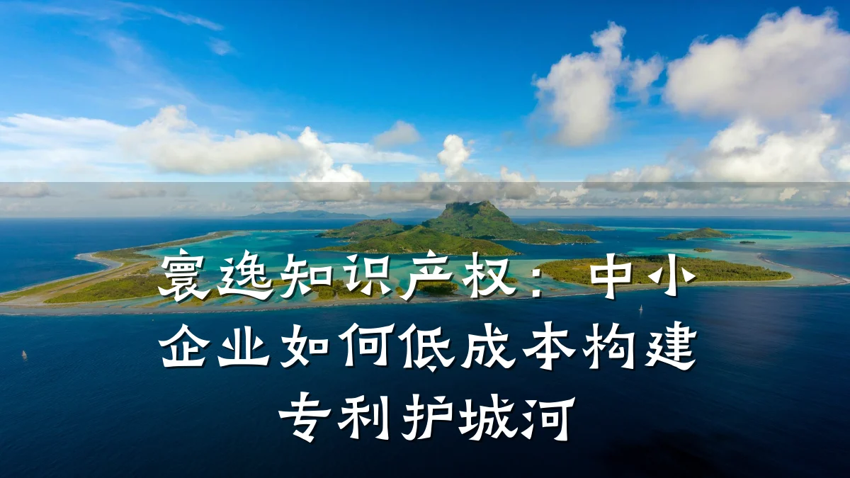 寰逸知识产权：中小企业如何低成本构建专利护城河