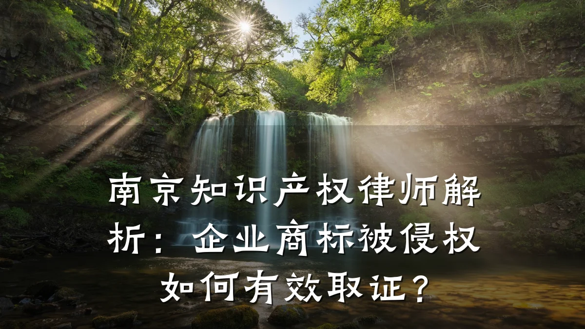 南京知识产权律师解析：企业商标被侵权如何有效取证？