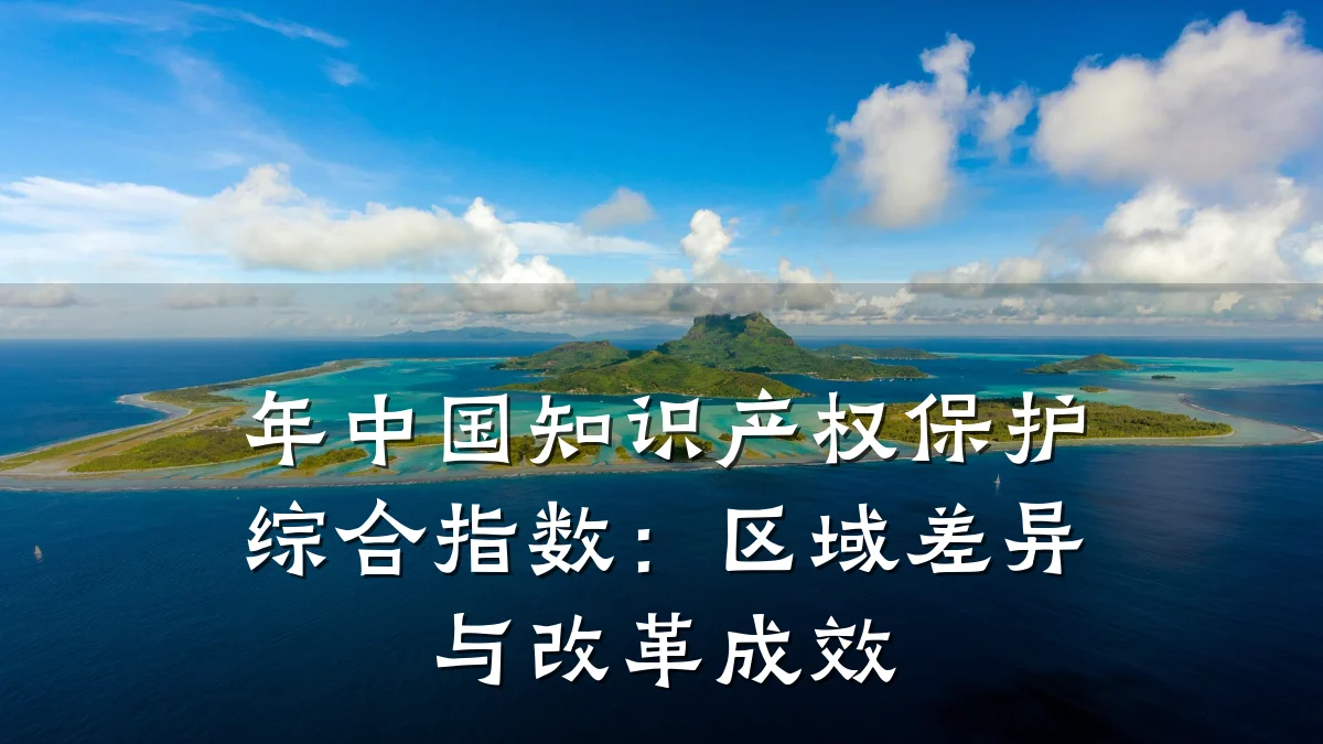年中国知识产权保护综合指数：区域差异与改革成效