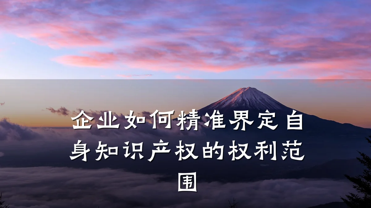 企业如何精准界定自身知识产权的权利范围