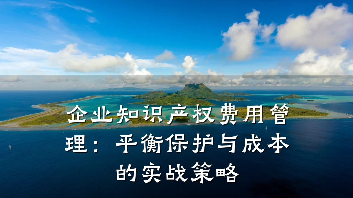 企业知识产权费用管理：平衡保护与成本的实战策略