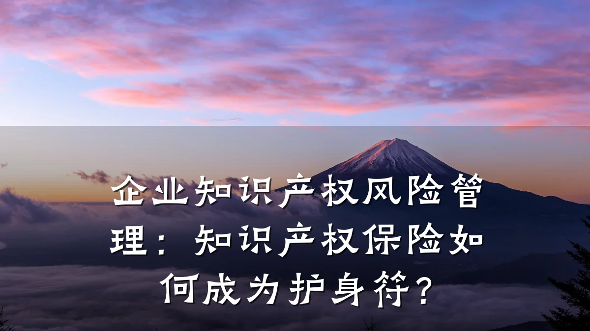 企业知识产权风险管理:知识产权保险如何成为护身符?