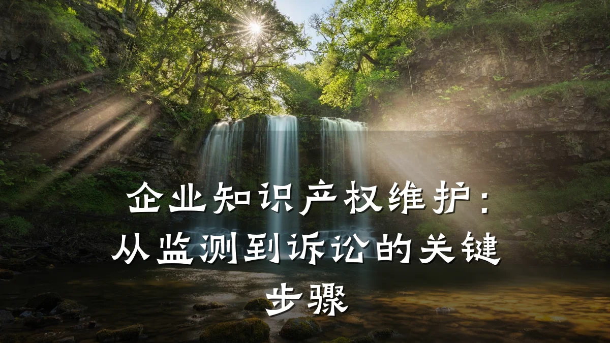 企业知识产权维护：从监测到诉讼的关键步骤