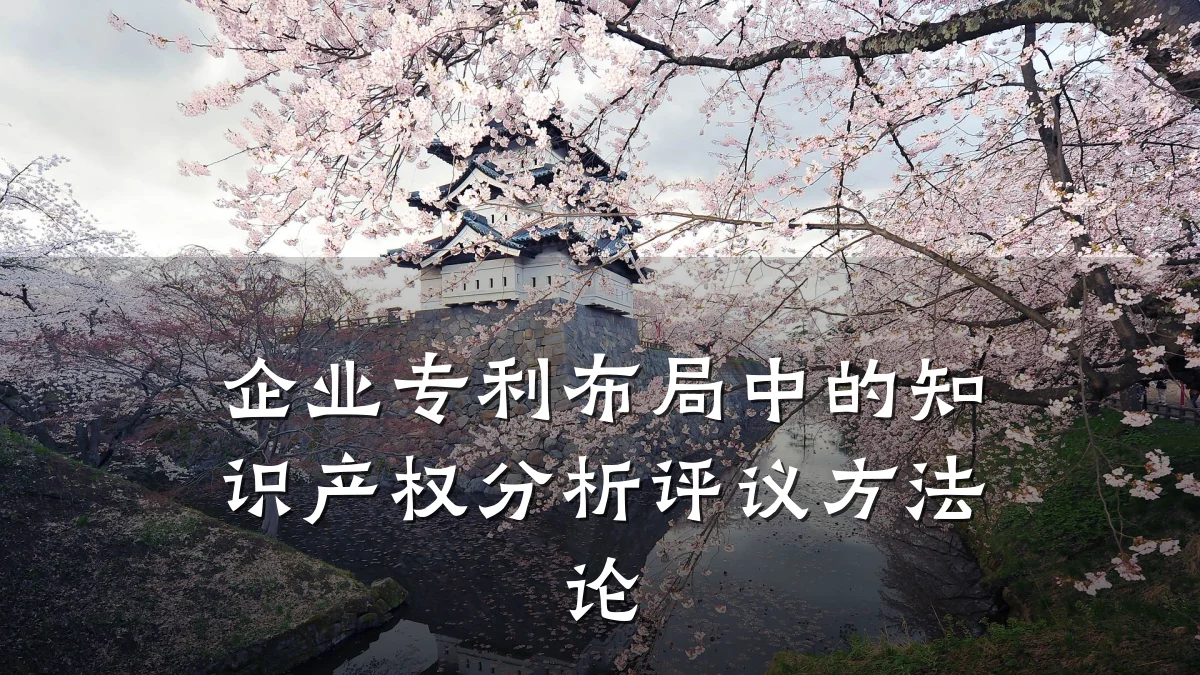 企业专利布局中的知识产权分析评议方法论