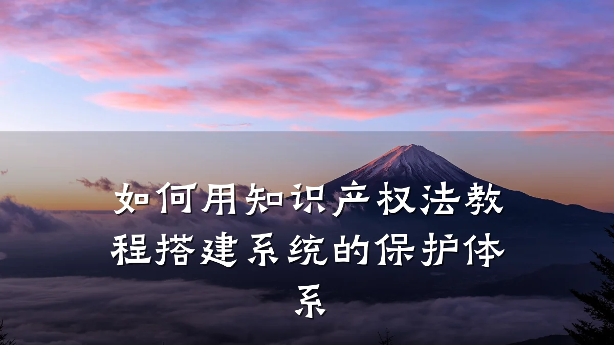 如何用知识产权法教程搭建系统的保护体系