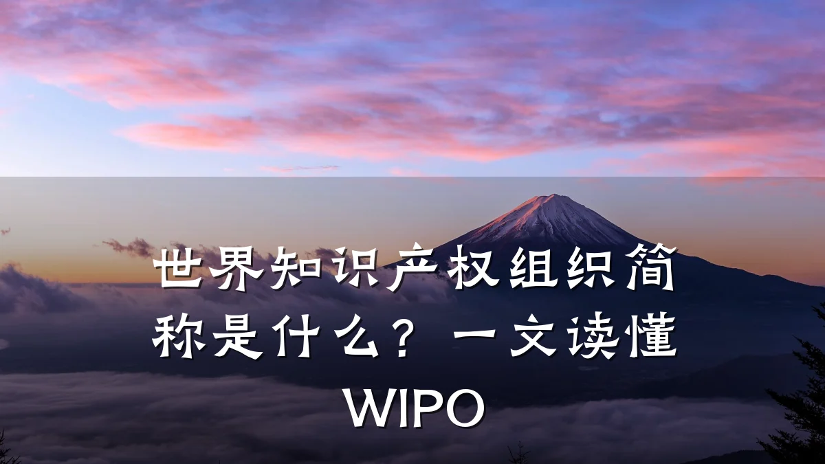 世界知识产权组织简称是什么？一文读懂WIPO