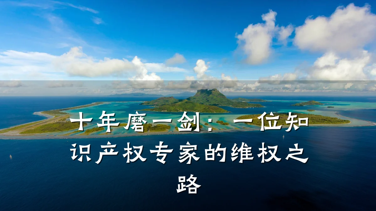 十年磨一剑:一位知识产权专家的维权之路