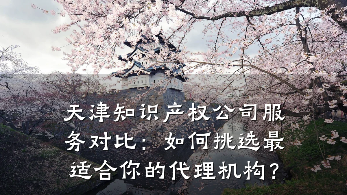 天津知识产权公司服务对比：如何挑选最适合你的代理机构？