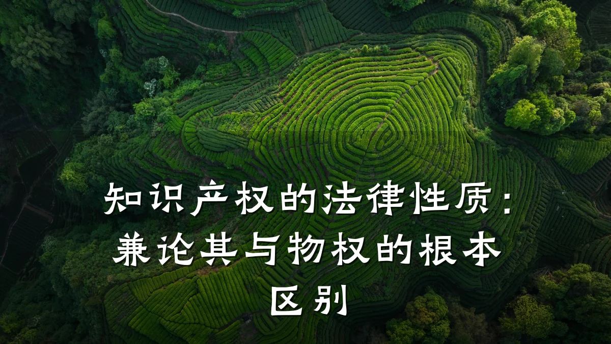 知识产权的法律性质：兼论其与物权的根本区别