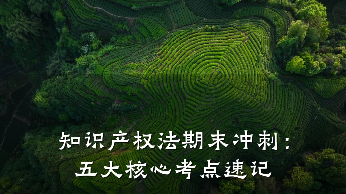 知识产权法期末冲刺:五大核心考点速记