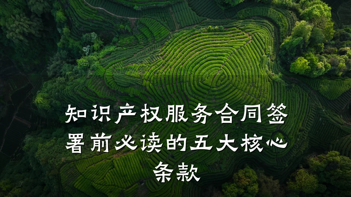 知识产权服务合同签署前必读的五大核心条款