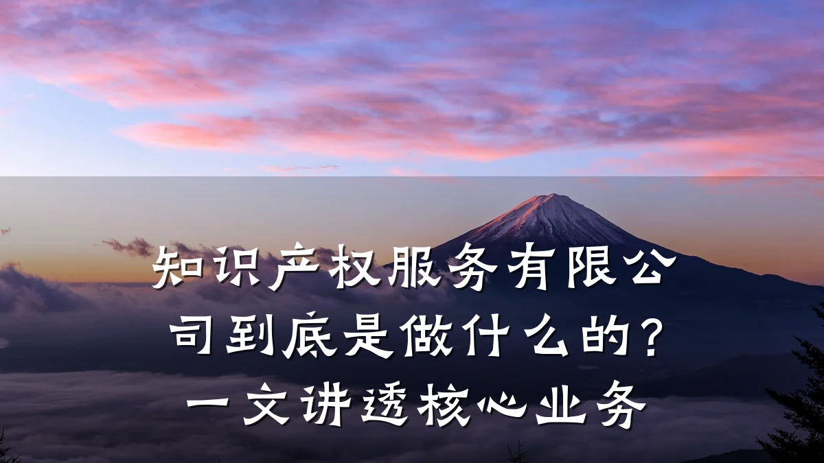 知识产权服务有限公司到底是做什么的？一文讲透核心业务