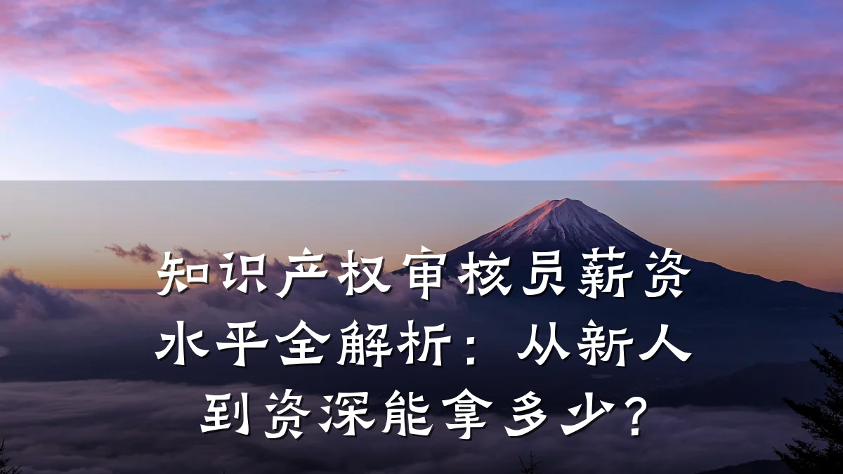知识产权审核员薪资水平全解析：从新人到资深能拿多少？
