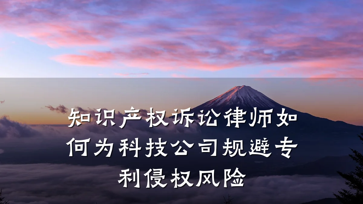 知识产权诉讼律师如何为科技公司规避专利侵权风险