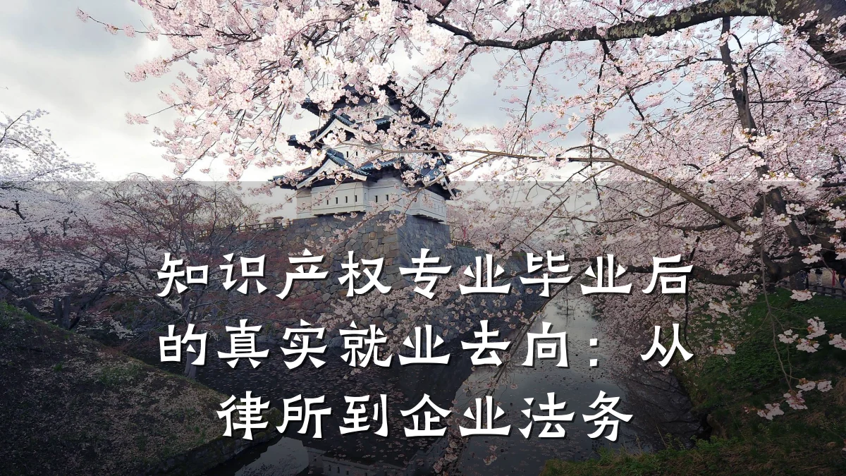 知识产权专业毕业后的真实就业去向：从律所到企业法务