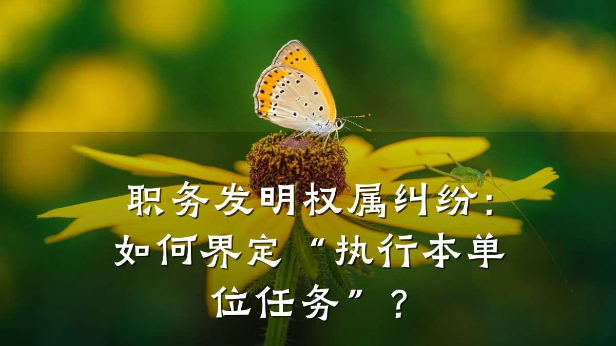 职务发明权属纠纷:如何界定“执行本单位任务”?