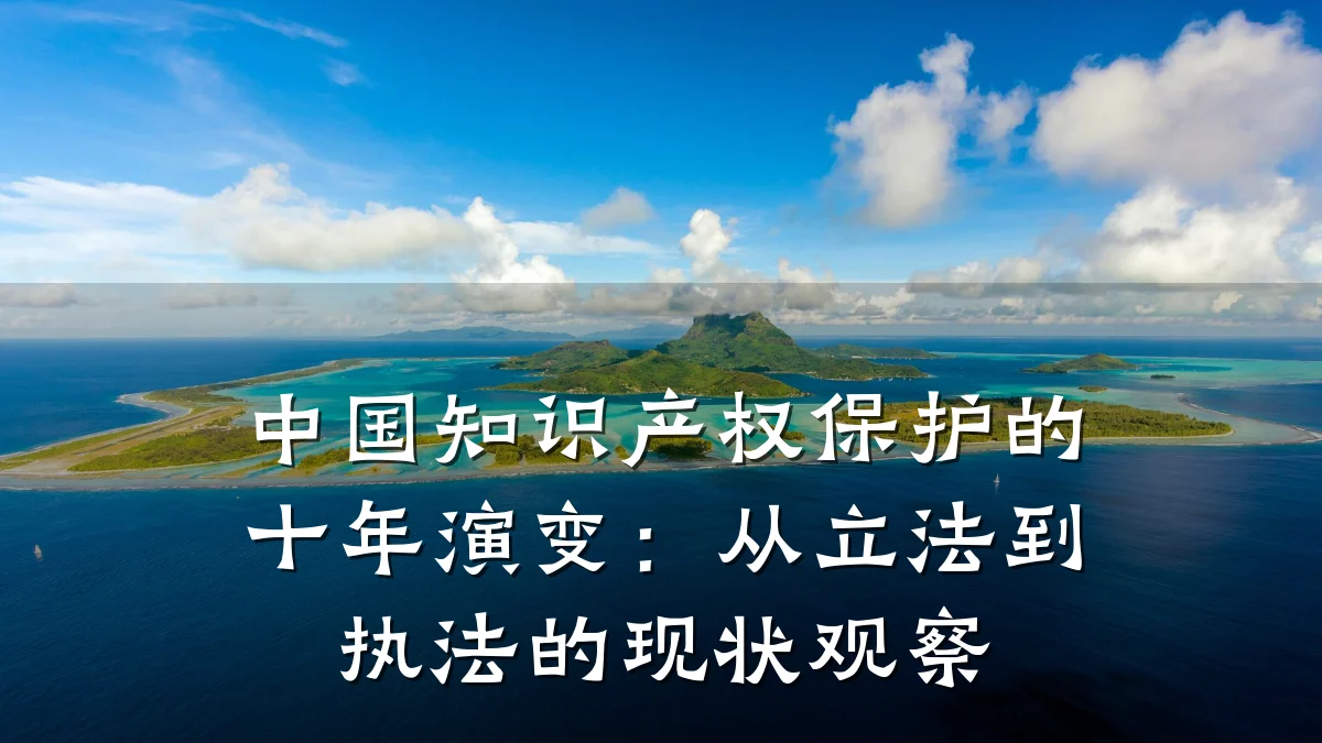 中国知识产权保护的十年演变：从立法到执法的现状观察