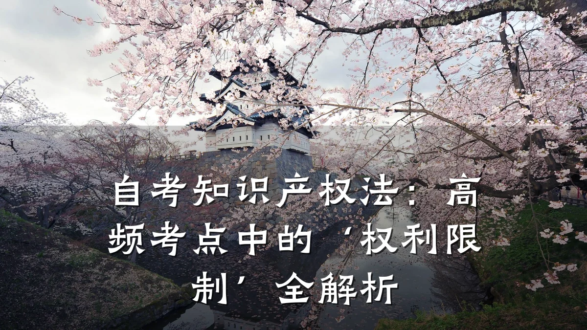自考知识产权法:高频考点中的‘权利限制’全解析